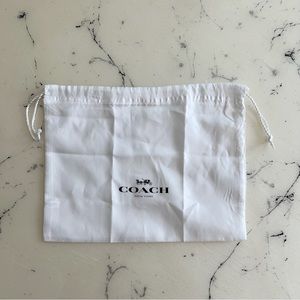 NEW Coach White Drawstring Dust Bag Authentic Storage Bag